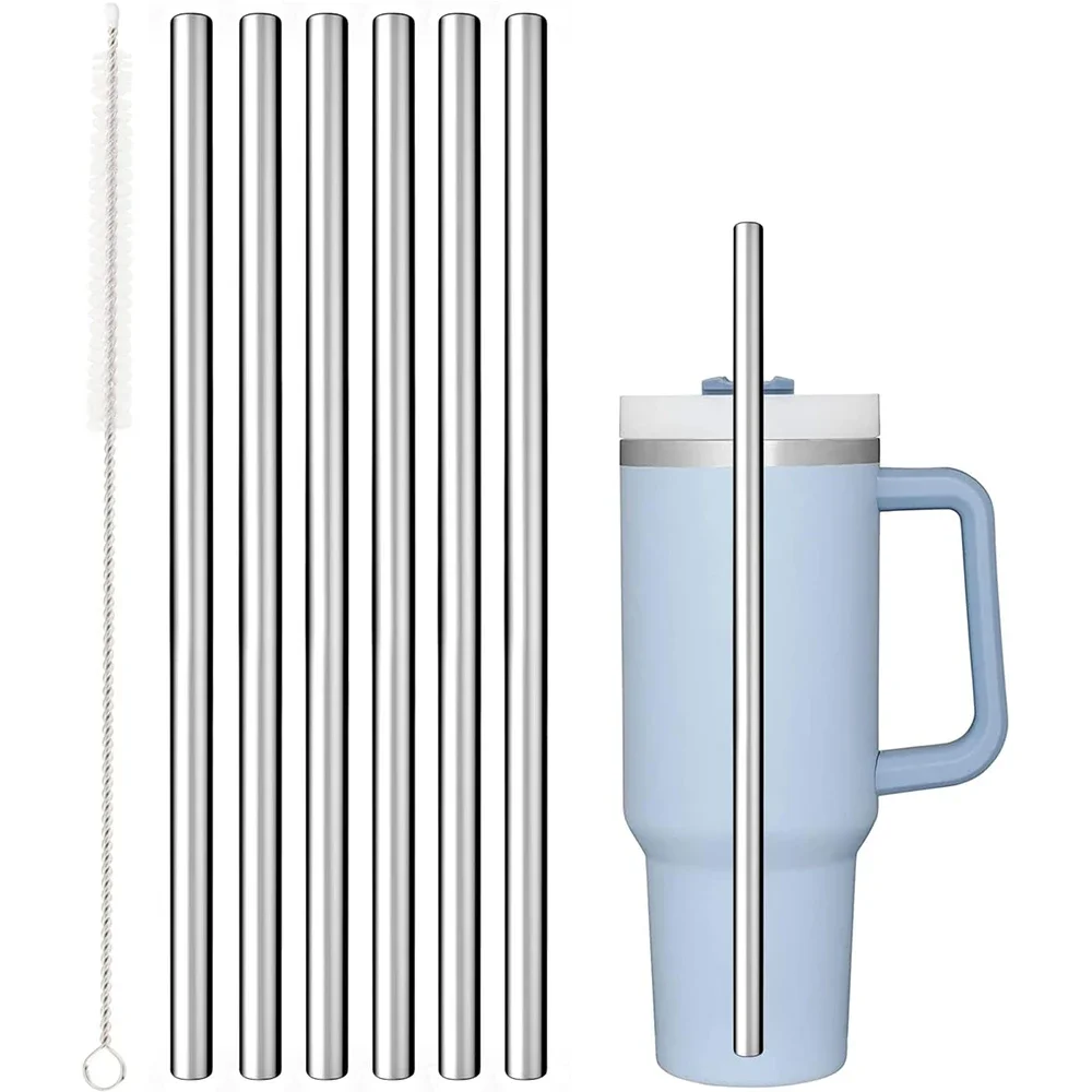 Stainless Steel Straw 40 oz 30 oz Travel Tumbler Cup 6 Pack 30cm Reusable Straws with Cleaning Brush
Stainless Steel Straw 40 oz 30 oz Travel Tumbler Cup 6 Pack 30cm Reusable Straws with Cleaning Brush
