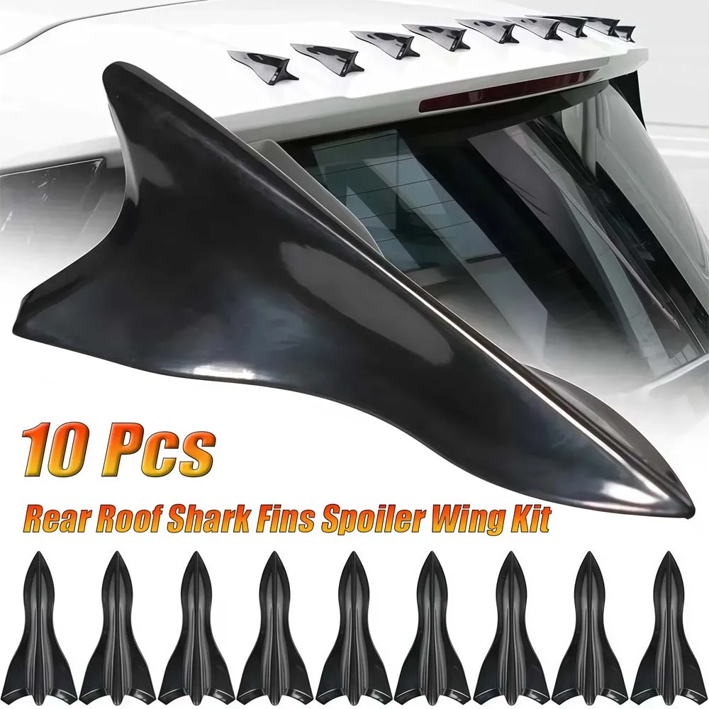 10Pcs Car Roof Spoiler Bumper Spoiler Shark Fin Diffuser Vortex Generator Universal Rear Roof Shark Fins Spoiler Wing Kit
10Pcs Car Roof Spoiler Bumper Spoiler Shark Fin Diffuser Vortex Generator Universal Rear Roof Shark Fins Spoiler Wing Kit