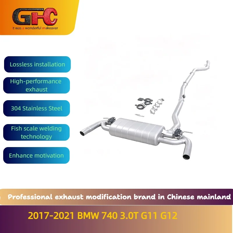 GFC Catback Exhaust for BMW 740 3.0T G11 G12 2017-2021 High-Performance Variable Valve Technology with Mufflers
GFC Catback Exhaust for BMW 740 3.0T G11 G12 2017-2021 High-Performance Variable Valve Technology with Mufflers