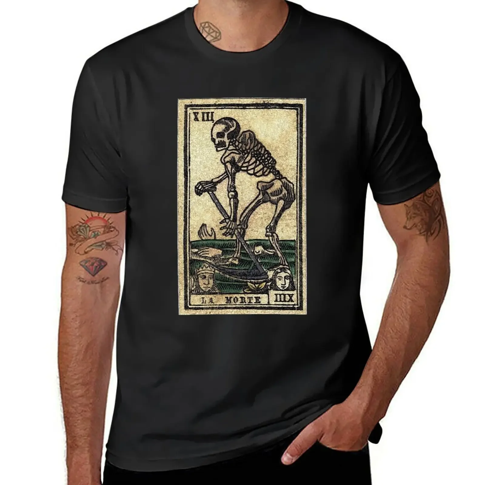 Death Tarot T-Shirt essential t shirt customs affliction shirts Men's cotton t-shirt
Death Tarot T-Shirt essential t shirt customs affliction shirts Men's cotton t-shirt