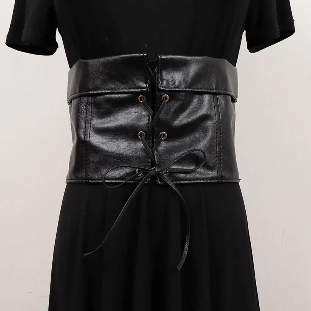 Women Fashion PU Leather Bandage Belt Harajuku High-End Extra Wide Belt Vintage All-match Elastic Waist Belts Spring Autumn
Women Fashion PU Leather Bandage Belt Harajuku High-End Extra Wide Belt Vintage All-match Elastic Waist Belts Spring Autumn