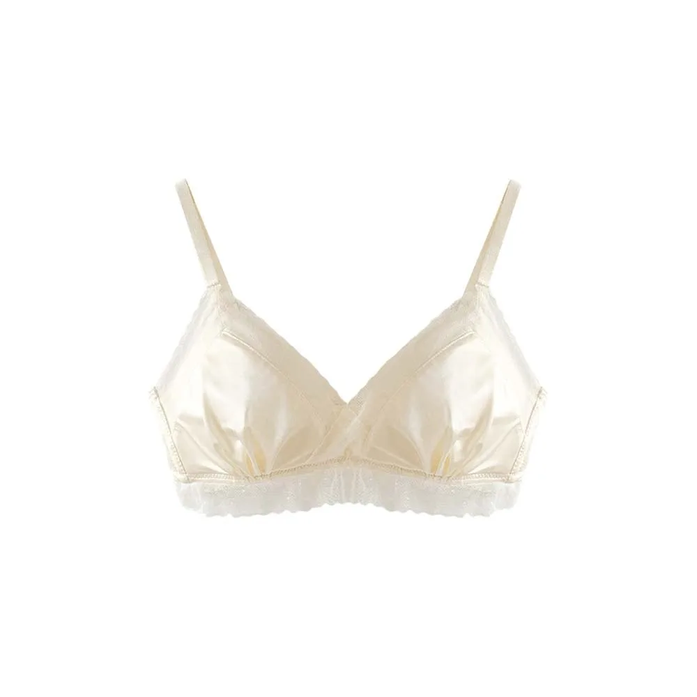 Satin Lace Satin Wireless V Bra Shockproof Anti-sagging Push Up Underwear Lingerie Gathered Breasts Seamless Bras Girls Women
Satin Lace Satin Wireless V Bra Shockproof Anti-sagging Push Up Underwear Lingerie Gathered Breasts Seamless Bras Girls Women