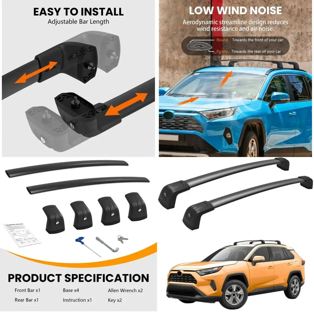Алюминиевые перекладины на крышу с замком для Toyota RAV4 2019-2025 гг. (кроме 2024 LE/Adventure/TRD/Hybrid Woodland)
Алюминиевые перекладины на крышу с замком для Toyota RAV4 2019-2025 гг. (кроме 2024 LE/Adventure/TRD/Hybrid Woodland)