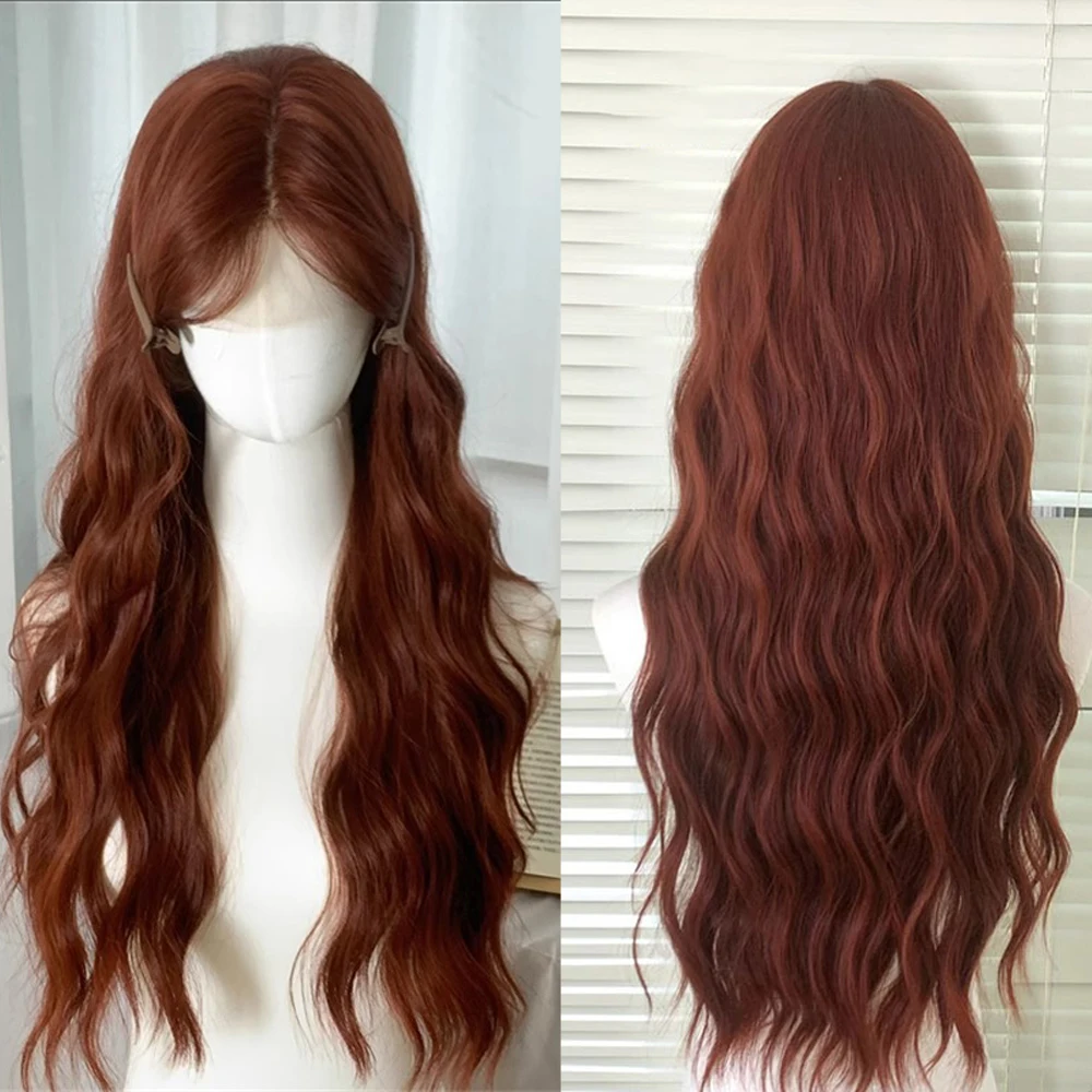 Caramel red-brown Wig for Women 65cm Long Wavy Hair Lace Front Wig Synthetic Wigs High temperature Fibers for Cosplay Daily Use
Caramel red-brown Wig for Women 65cm Long Wavy Hair Lace Front Wig Synthetic Wigs High temperature Fibers for Cosplay Daily Use