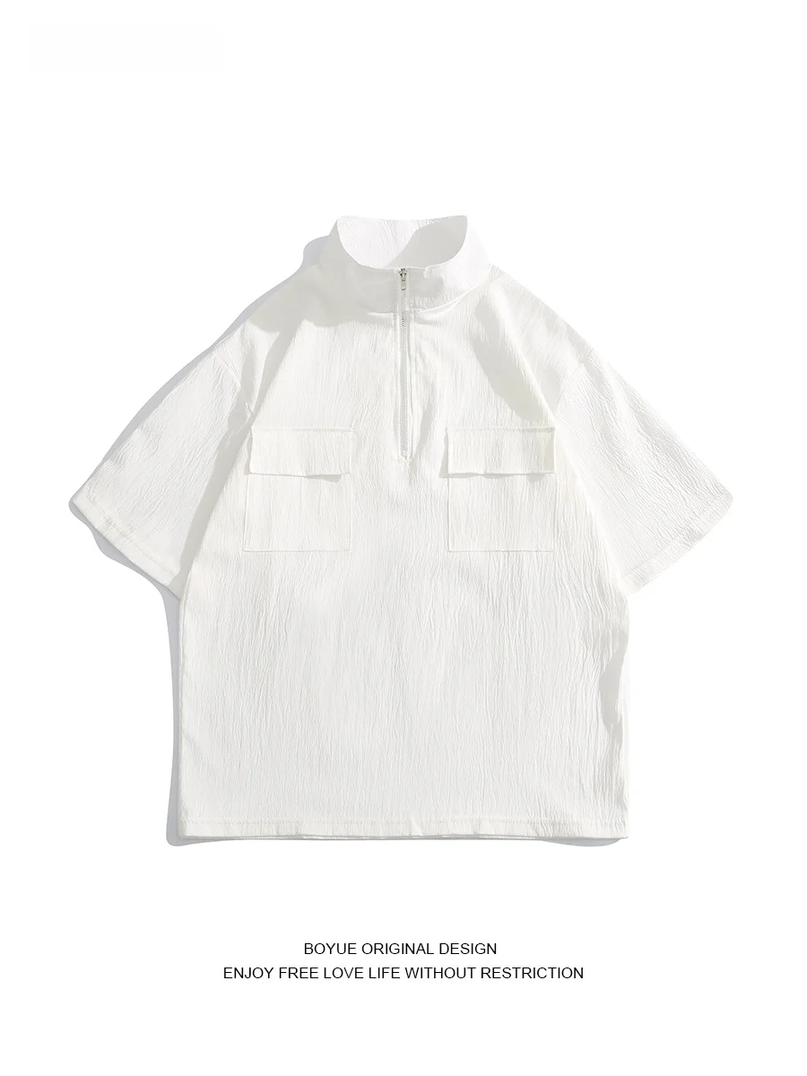 Летняя повседневная рабочая одежда Boyue Ice Silk: тонкая футболка на молнии с воротником-стойкой в японском стиле для мужчин и женщин...
Летняя повседневная рабочая одежда Boyue Ice Silk: тонкая футболка на молнии с воротником-стойкой в японском стиле для мужчин и женщин...