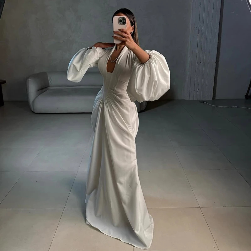 Eightree 2026 Mermaid Wedding Dresses V-Neck Puff Sleeve Floor Length Wedding Gown Formal Bridal Evening Prom Dress Customized
Eightree 2026 Mermaid Wedding Dresses V-Neck Puff Sleeve Floor Length Wedding Gown Formal Bridal Evening Prom Dress Customized
