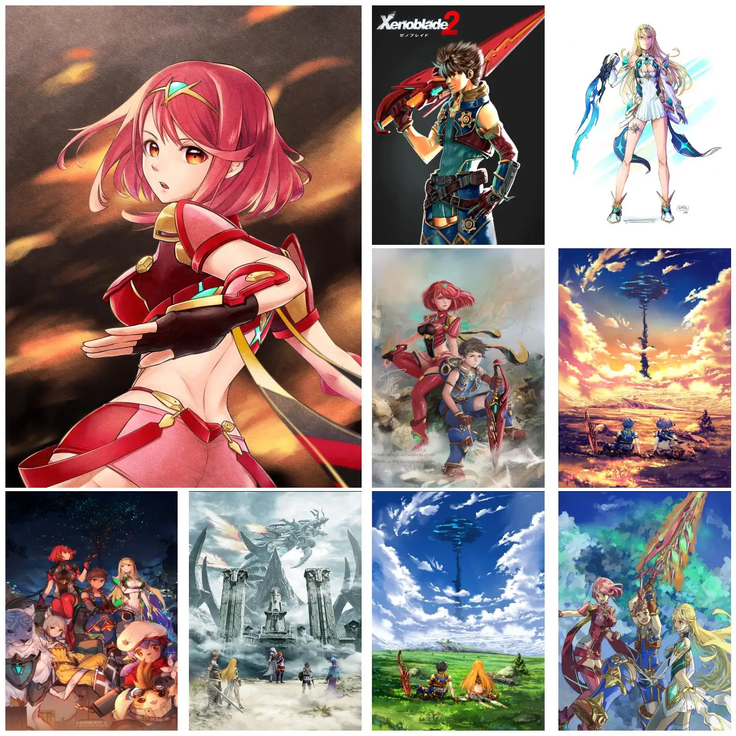 Xenoblade Chronicles 2 Anime Video Game Canvas Art Poster and Wall Art Picture Print Modern Family bedroom Decor Posters
Xenoblade Chronicles 2 Anime Video Game Canvas Art Poster and Wall Art Picture Print Modern Family bedroom Decor Posters