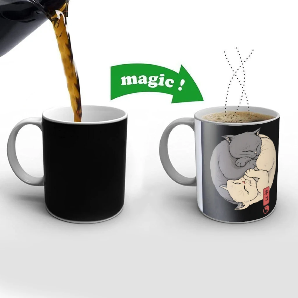 Yin Yang Cat Creativity Change Color Chang mug Ceramic mug Hot Coffee Cup Breakfast Cup Mug Friend Gift
Yin Yang Cat Creativity Change Color Chang mug Ceramic mug Hot Coffee Cup Breakfast Cup Mug Friend Gift