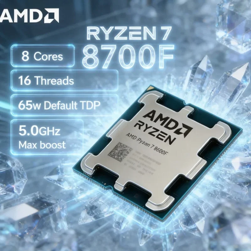 AM5 Platform AMD Ryzen 7 8700F Desktop Gaming Processor 8 Core 16 Thread 5.0GHz 16MB L3 Cache DDR5 65W 4nm CPU
AM5 Platform AMD Ryzen 7 8700F Desktop Gaming Processor 8 Core 16 Thread 5.0GHz 16MB L3 Cache DDR5 65W 4nm CPU