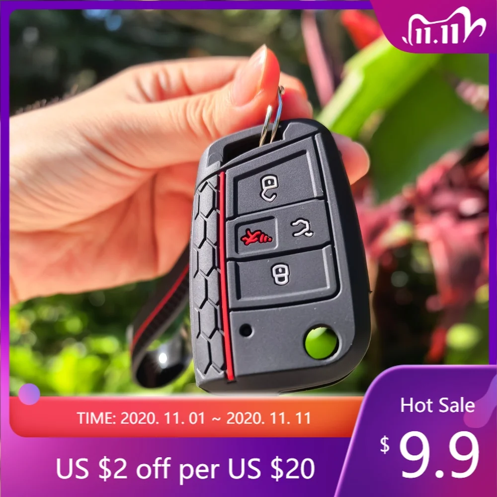 Silicone Keychain Key Fob Cover For Volkswagen VW Atlas Tiguan Golf Alltrack SportWagen R Polo E-Golf
Silicone Keychain Key Fob Cover For Volkswagen VW Atlas Tiguan Golf Alltrack SportWagen R Polo E-Golf