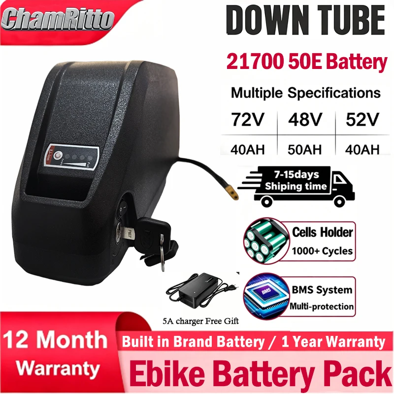 Ebike 48v 52v cham-rider Battery 750w 1500w Electric bicycle 72V 60V 25ah 30ah 40ah 50ah 60ah 1000w 2000W 21700 Lithium Batterie
Ebike 48v 52v cham-rider Battery 750w 1500w Electric bicycle 72V 60V 25ah 30ah 40ah 50ah 60ah 1000w 2000W 21700 Lithium Batterie