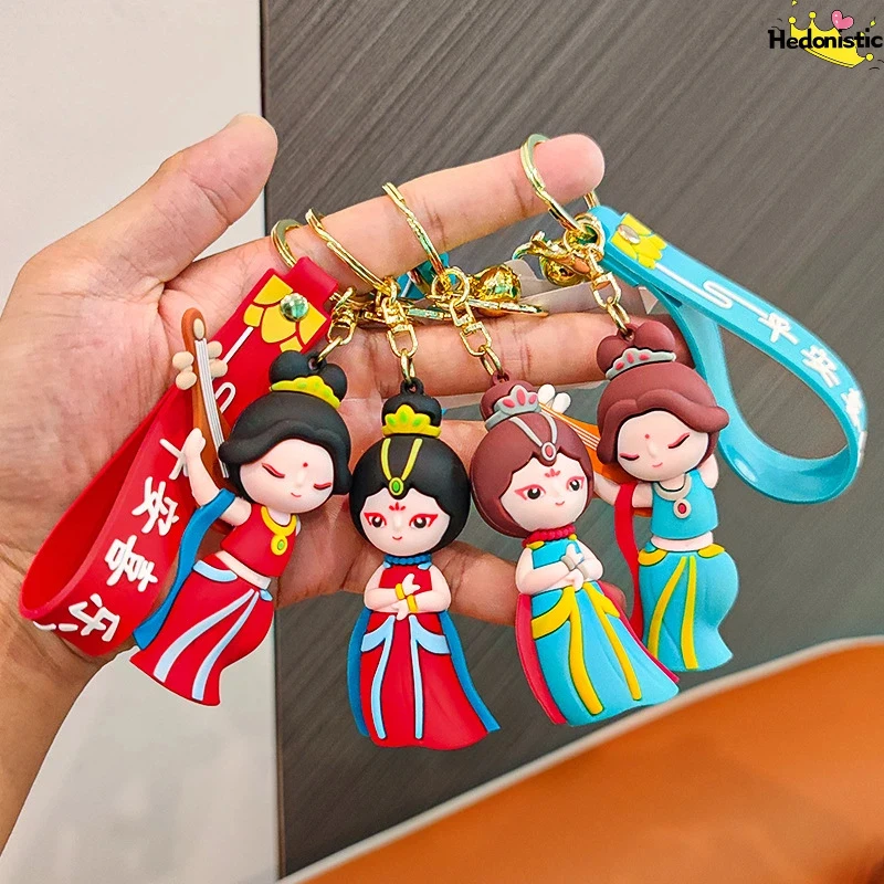 Chinese Ethnic Dunhuang Flying Sky Cartoon Tang Costume Character Keychain for Backpack Wallet Key Car Decoration ACG Pendant
Chinese Ethnic Dunhuang Flying Sky Cartoon Tang Costume Character Keychain for Backpack Wallet Key Car Decoration ACG Pendant