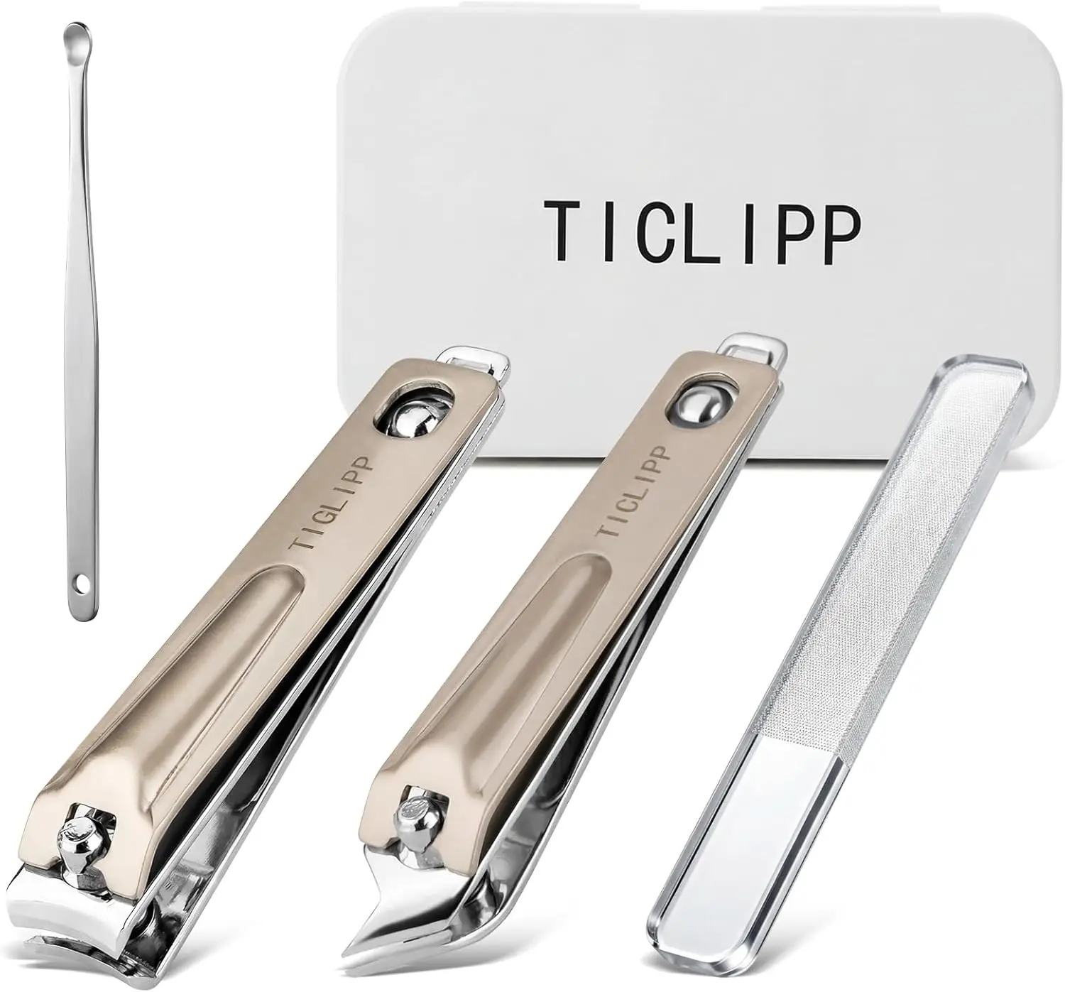 Heavy-Duty Stainless Steel Toenail Clippers Set with File, Precision Nail Cutter & Trimmer for Thick Nails
Heavy-Duty Stainless Steel Toenail Clippers Set with File, Precision Nail Cutter & Trimmer for Thick Nails