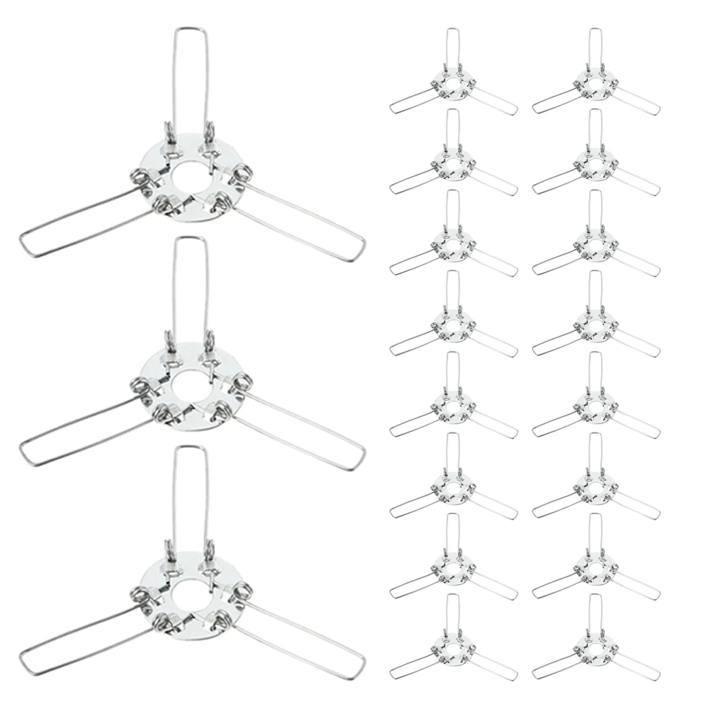 24Pcs Three Prong Lamp Holder Clips Spring Adapter for DIY Pendant Lamps Rattan Bamboo Glass Light Fixtures Silver 100mm 
24Pcs Three Prong Lamp Holder Clips Spring Adapter for DIY Pendant Lamps Rattan Bamboo Glass Light Fixtures Silver 100mm