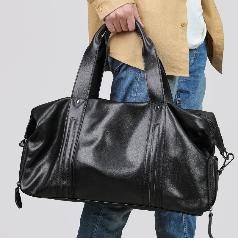 Top Cowhide Leather Weekender Bag for Men Large Capacity Genuine Leather Commuter Shoulder Top Handle Bag for Long Journey
Top Cowhide Leather Weekender Bag for Men Large Capacity Genuine Leather Commuter Shoulder Top Handle Bag for Long Journey