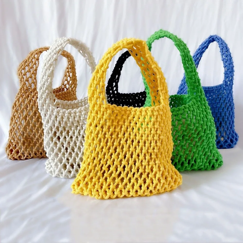 New Summer Hand Woven Tote Bags Colorful Lightweight Knitting Crochet Beach Bag Braided Solid Color Mesh Shoulder Bag Beach
New Summer Hand Woven Tote Bags Colorful Lightweight Knitting Crochet Beach Bag Braided Solid Color Mesh Shoulder Bag Beach