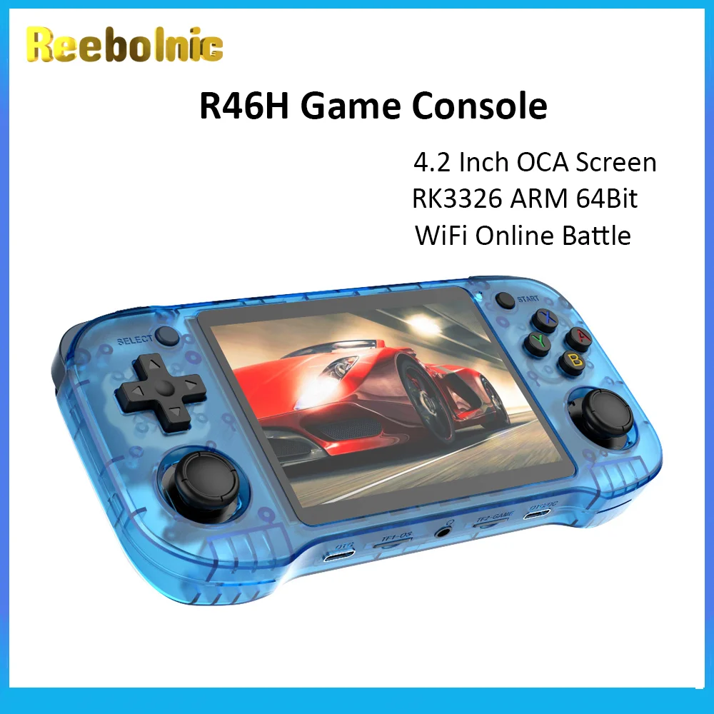 Reebolnic R46H Game Console 4.2Inch OCA Screen RK3326 ARKOS Simulators 30000Games Installed Portable Retro Video Game Console
Reebolnic R46H Game Console 4.2Inch OCA Screen RK3326 ARKOS Simulators 30000Games Installed Portable Retro Video Game Console
