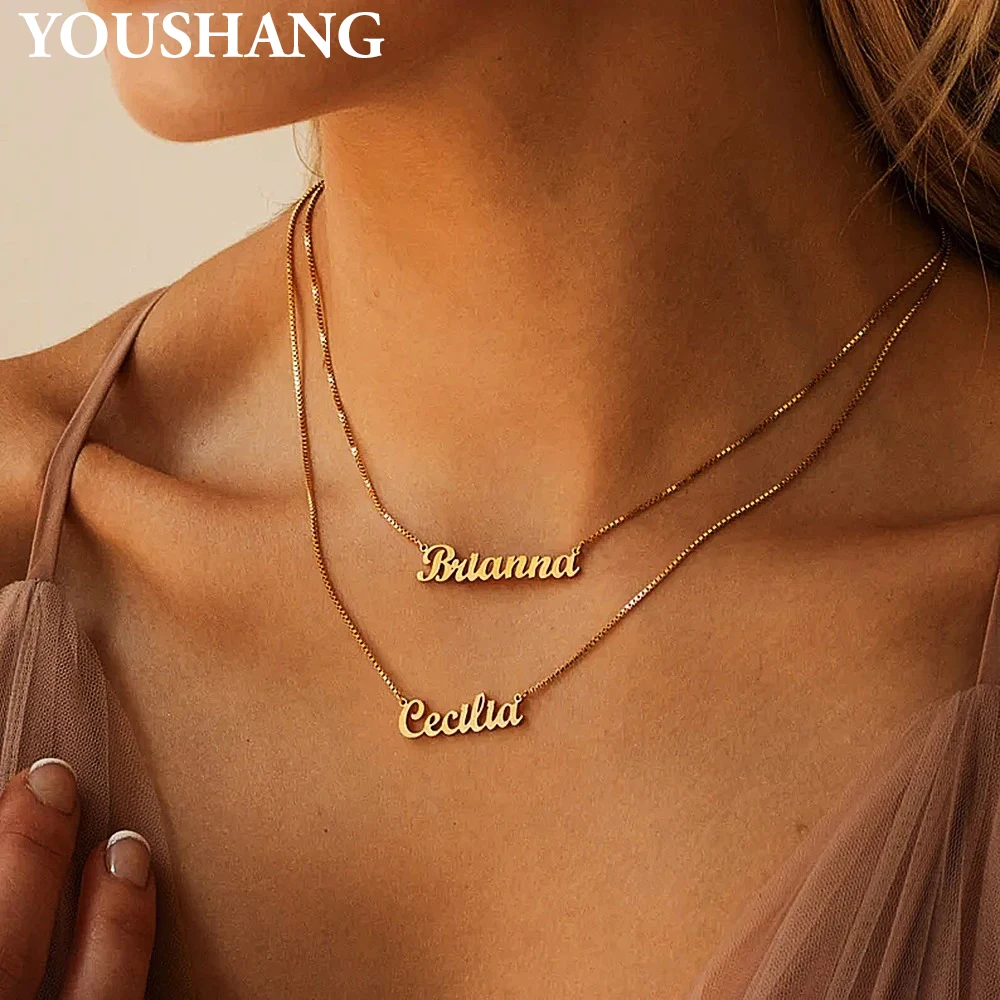 Custom Dual Name Double Layer Necklace New Luxury Stainless Steel Clavicle Chain Women's Jewelry Gift Fashion Letter Pendant
Custom Dual Name Double Layer Necklace New Luxury Stainless Steel Clavicle Chain Women's Jewelry Gift Fashion Letter Pendant