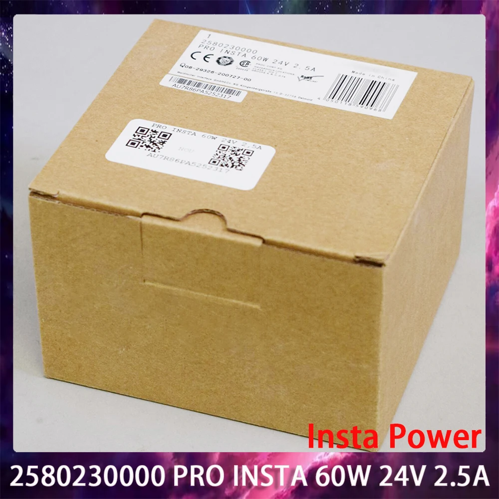 New 2580230000 PRO INSTA 60W 24V 2.5A Insta Power DIN-Rail Power Supply For Weidmuller High Quality Works Perfectly Fast Ship
New 2580230000 PRO INSTA 60W 24V 2.5A Insta Power DIN-Rail Power Supply For Weidmuller High Quality Works Perfectly Fast Ship