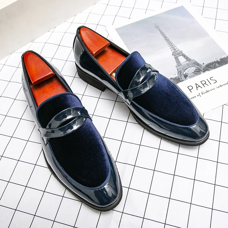 Men Shoes Business Loafers Black Blue European-style One-foot Casual Comfortable Fashionable Small Leather Shoes Size 38-38
Men Shoes Business Loafers Black Blue European-style One-foot Casual Comfortable Fashionable Small Leather Shoes Size 38-38
