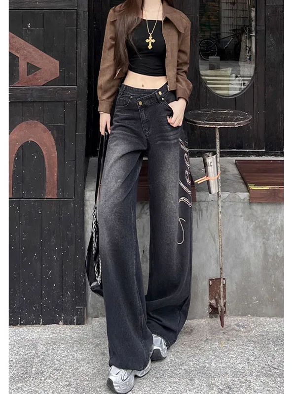Low Waist Bla Wide Leg Jeans Women's Faion Spring New Loose Slimming Cact Versatile Floor-Length Pants Trendy
Low Waist Bla Wide Leg Jeans Women's Faion Spring New Loose Slimming Cact Versatile Floor-Length Pants Trendy