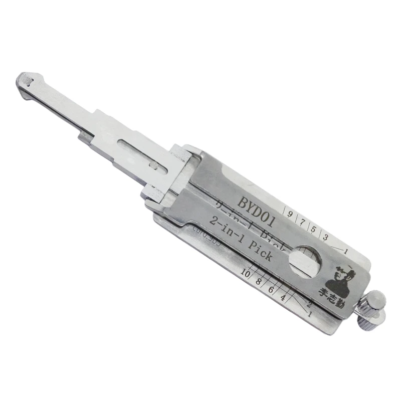 Original Lishi BYD01 2 in 1 Locksmith Tool Lock Pick & Decoder Flat Milling for BYD models
Original Lishi BYD01 2 in 1 Locksmith Tool Lock Pick & Decoder Flat Milling for BYD models