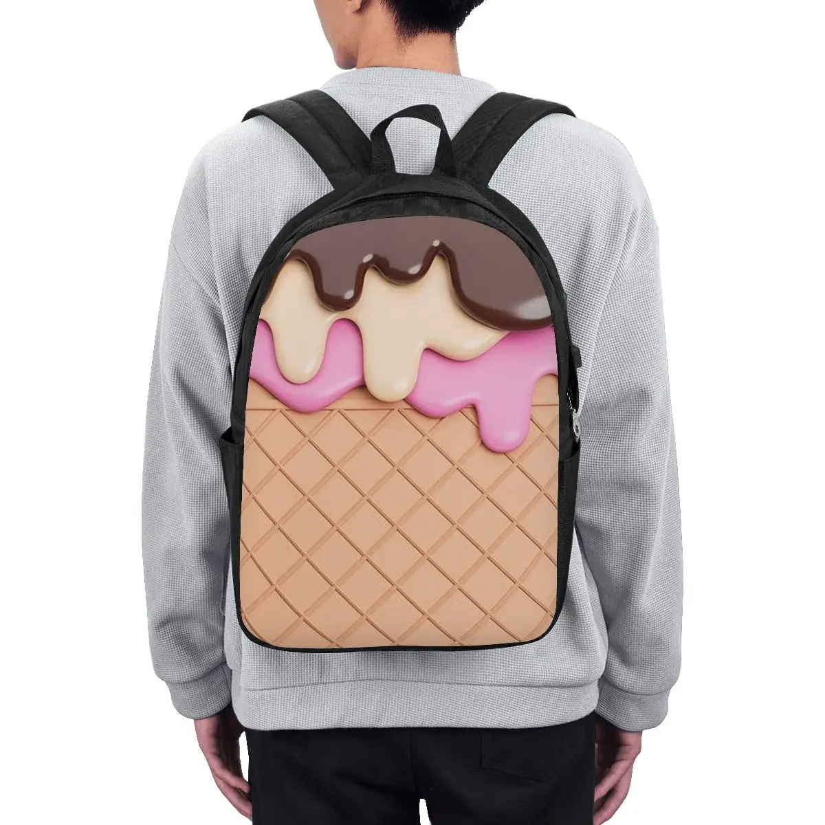 Strawberry Ice Cream Backpack Travel Notebook Bag Computer College Student School Bag Laptop Shoulder Bags for Men Women
Strawberry Ice Cream Backpack Travel Notebook Bag Computer College Student School Bag Laptop Shoulder Bags for Men Women