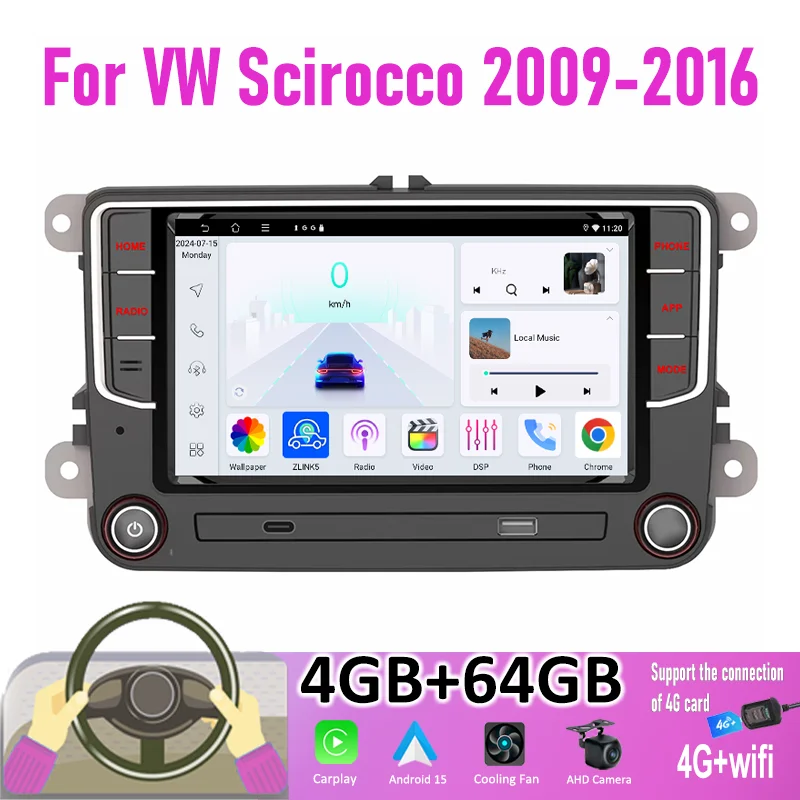 7 Inch For VW Scirocco 2009-2016 4G+WIFI Screen Carplay Android 15 Auto Head Unit GPS Navigation Car Stereo Radio Head Unit
7 Inch For VW Scirocco 2009-2016 4G+WIFI Screen Carplay Android 15 Auto Head Unit GPS Navigation Car Stereo Radio Head Unit