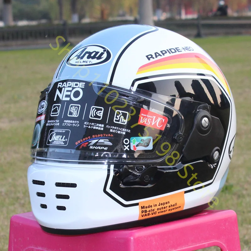 RAPIDE NEO Japanese Mode Full Face Helmet,For Harley Motorcycle And Cruise Motorcycle Protective Helmet,Digital White
RAPIDE NEO Japanese Mode Full Face Helmet,For Harley Motorcycle And Cruise Motorcycle Protective Helmet,Digital White
