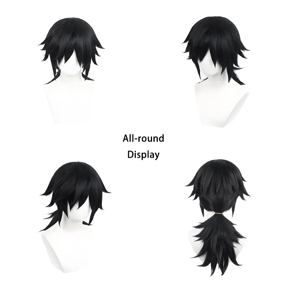 Anime Demon Slayer Tomioka Giyuu Cosplay Synthetic Hair 20-Inch Black Fluffy Layered Ponytail Daily Party Stage Performance Wig
Anime Demon Slayer Tomioka Giyuu Cosplay Synthetic Hair 20-Inch Black Fluffy Layered Ponytail Daily Party Stage Performance Wig