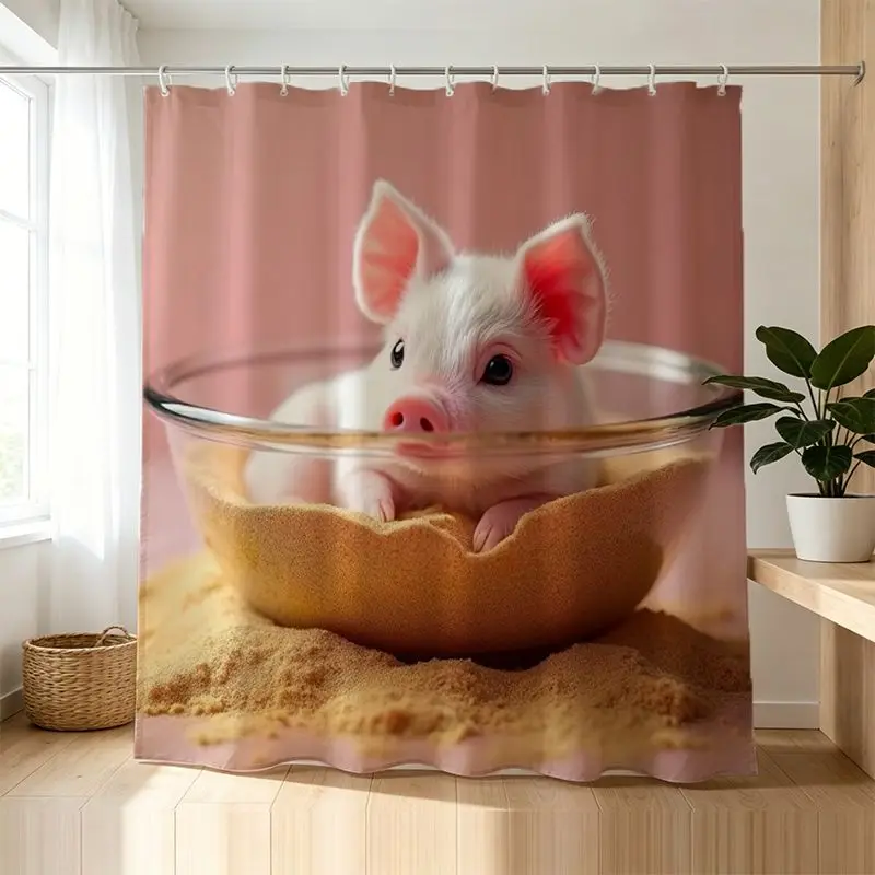 Cute Pig Shower Curtain Novelty Bathroom Decoration Polyester Waterproof Printed Shower Curtain Liner for Kids Bath Decor Gift
Cute Pig Shower Curtain Novelty Bathroom Decoration Polyester Waterproof Printed Shower Curtain Liner for Kids Bath Decor Gift
