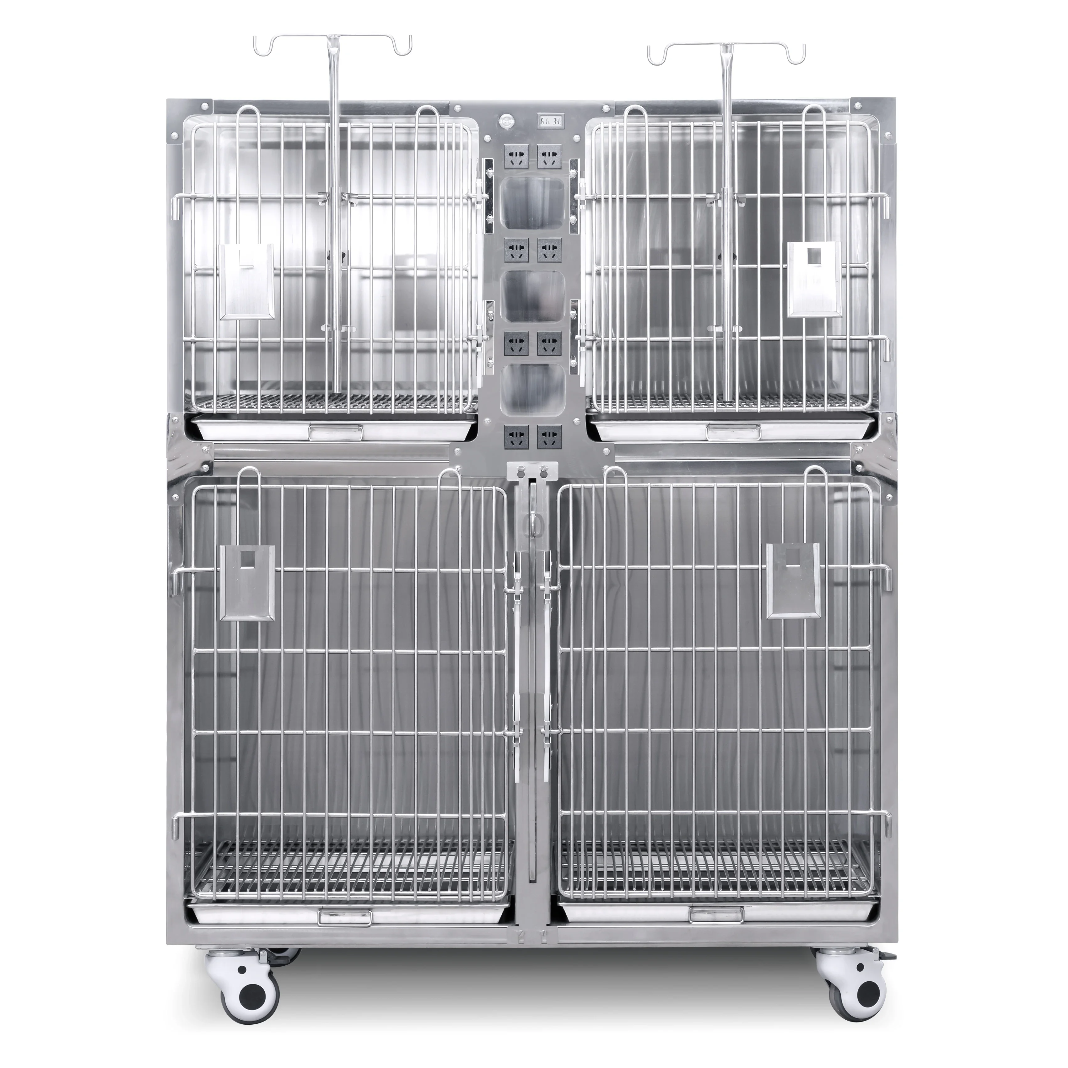 Stainless Steel Veterinary Cage 4 Rooms Pet Hospital Animal Care Infrared Therapy Cage With Socket
Stainless Steel Veterinary Cage 4 Rooms Pet Hospital Animal Care Infrared Therapy Cage With Socket