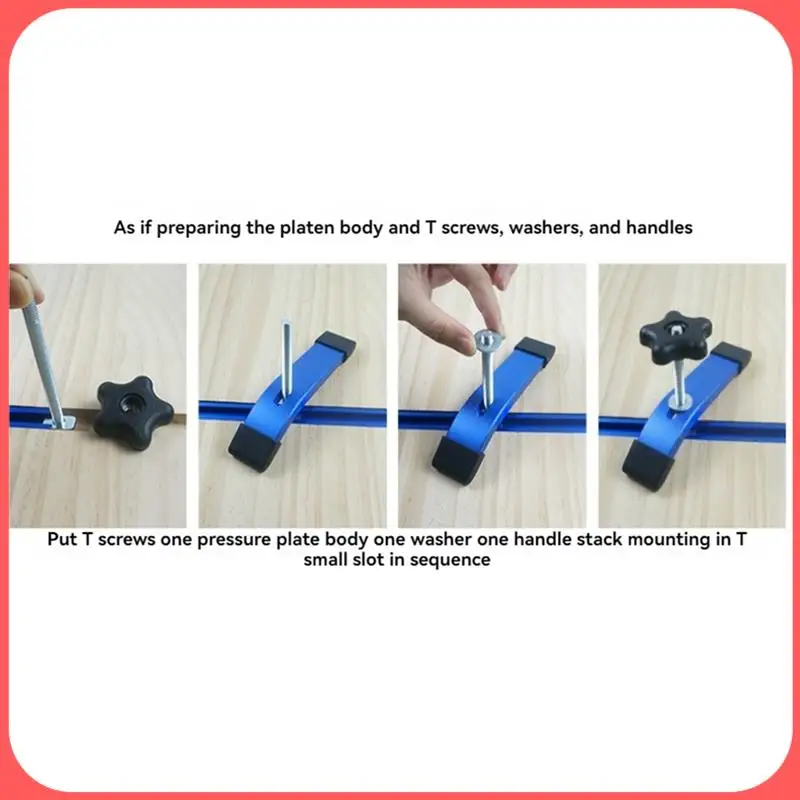 A76I-4 Pack T-Track Hold Down Clamp With T Bolts & Silder,Aluminum Alloy T Track Clamps For Woodworking
A76I-4 Pack T-Track Hold Down Clamp With T Bolts & Silder,Aluminum Alloy T Track Clamps For Woodworking