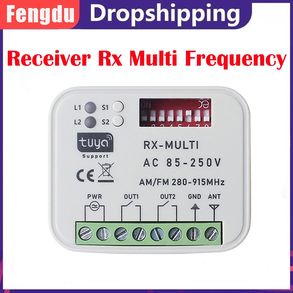 Tuya WiFi Garage Door Receiver 2CH Multi Frequency Multifunctional Remote Control Receiver 9-30V 85-250V
Tuya WiFi Garage Door Receiver 2CH Multi Frequency Multifunctional Remote Control Receiver 9-30V 85-250V