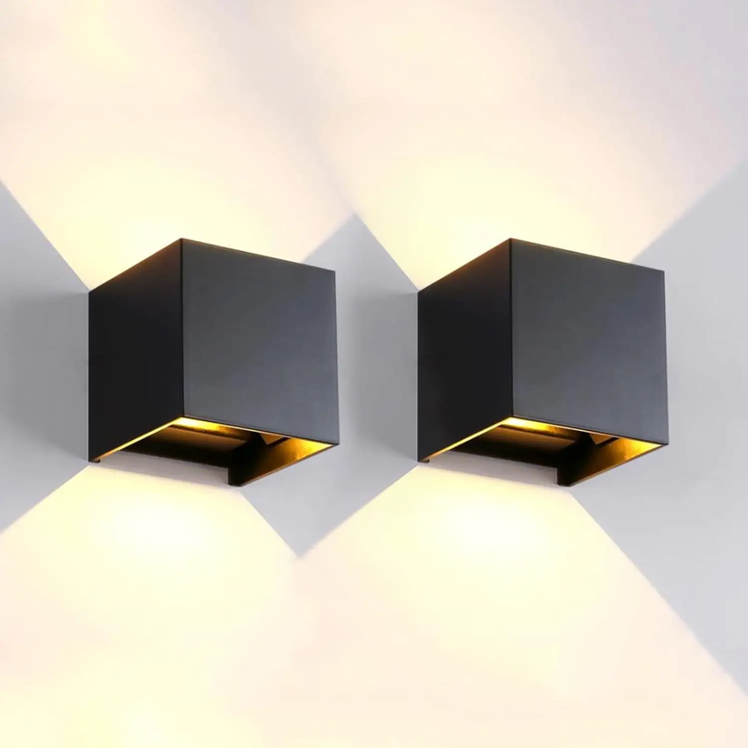2 Pack LED Outdoor Wall Lights, IP65 Waterproof, 12W 3000K Warm Light, Adjustable Up/Down, Modern Black Aluminum
2 Pack LED Outdoor Wall Lights, IP65 Waterproof, 12W 3000K Warm Light, Adjustable Up/Down, Modern Black Aluminum