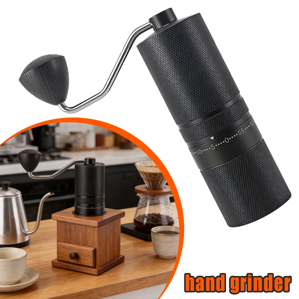 Ручная кофемолка из нержавеющей стали с двойным подшипником, регулируемая, с ручным приводом, портативная, подходит для семьи, кемпинга, путешествий
Ручная кофемолка из нержавеющей стали с двойным подшипником, регулируемая, с ручным приводом, портативная, подходит для семьи, кемпинга, путешествий