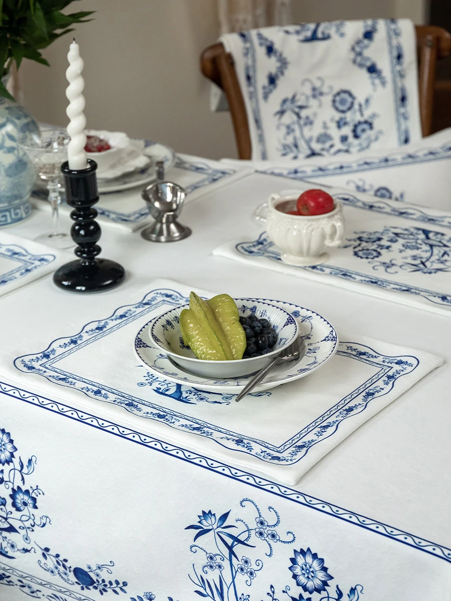 New Chinese Sle Blue And White Dinner Mat Waterproof Heat Insulation Pad Tablecloth Western Dining Table Decoration
New Chinese Sle Blue And White Dinner Mat Waterproof Heat Insulation Pad Tablecloth Western Dining Table Decoration