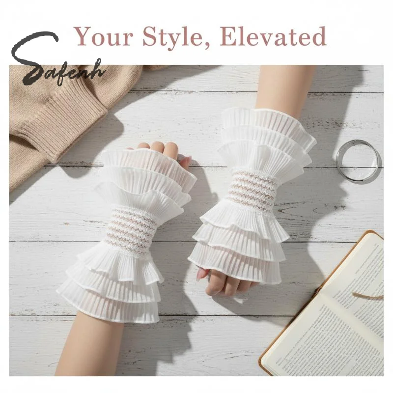 Female Sweater Fake Sleeves Hollow Out Crochet Floral Lace Horn Cuffs Embroidery Flounces Ruffles Elastic Wrist Warmers
Female Sweater Fake Sleeves Hollow Out Crochet Floral Lace Horn Cuffs Embroidery Flounces Ruffles Elastic Wrist Warmers