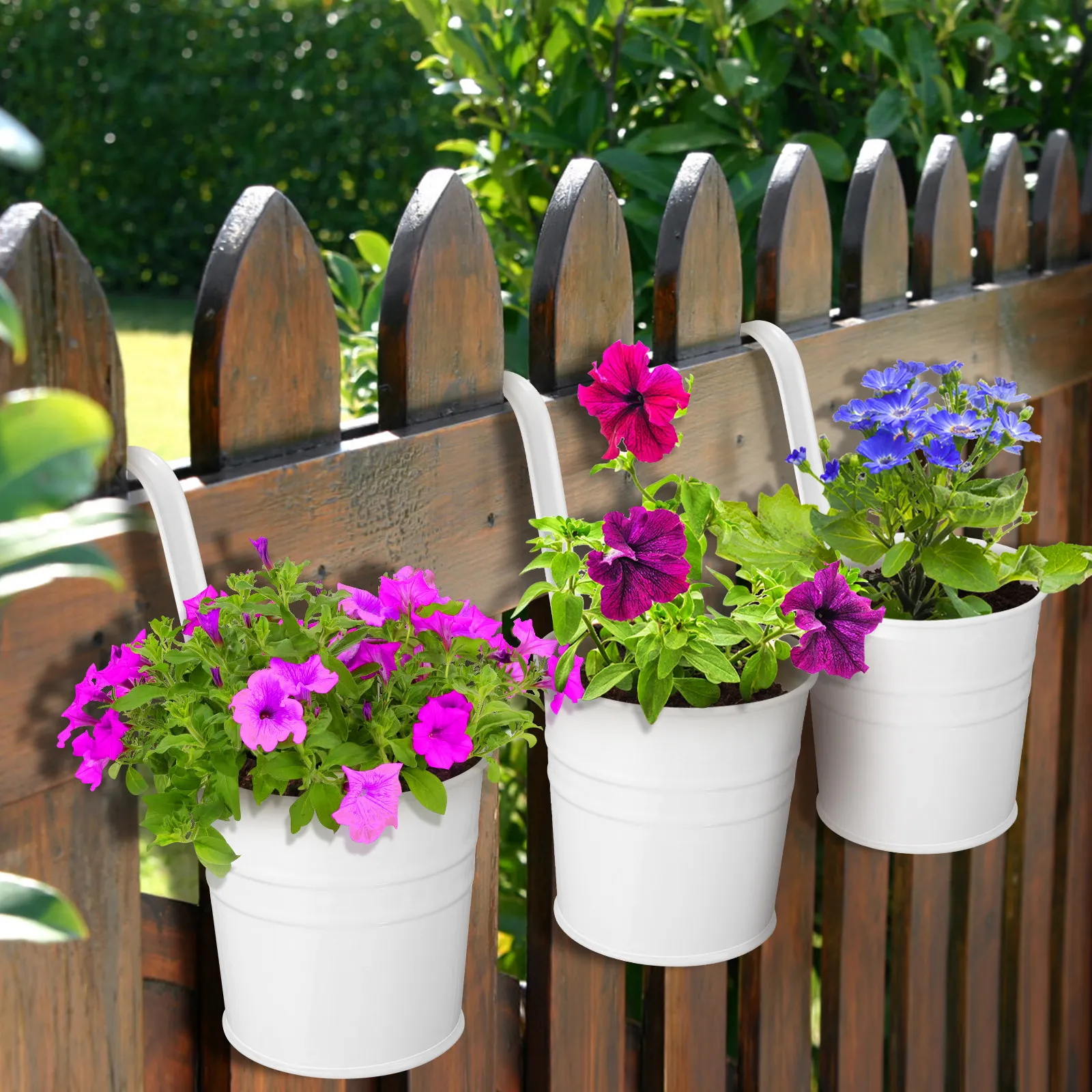4Pcs Iron Hanging Bucket Flower Planter for Balcony Railing Window Wall Garden Fence Patio Front Porch Home Decor Drainage Hole
4Pcs Iron Hanging Bucket Flower Planter for Balcony Railing Window Wall Garden Fence Patio Front Porch Home Decor Drainage Hole