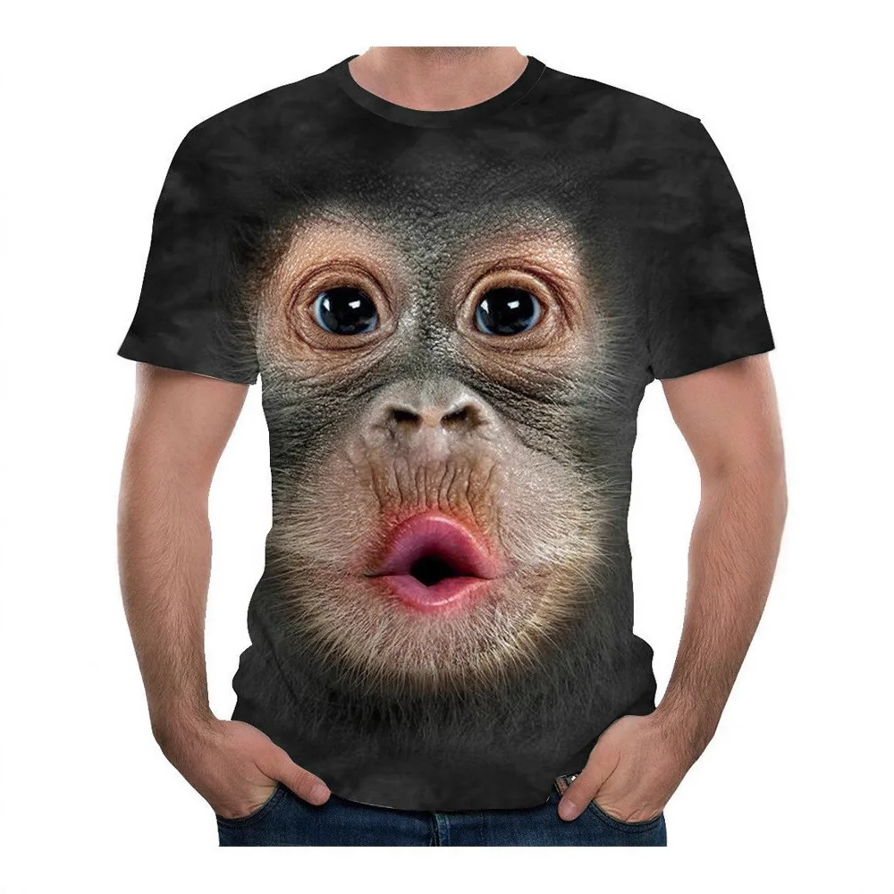 Street fun and quirky short sleeved 3D printed gorilla image custom round neck short sleeved casual T-shirt for men
Street fun and quirky short sleeved 3D printed gorilla image custom round neck short sleeved casual T-shirt for men