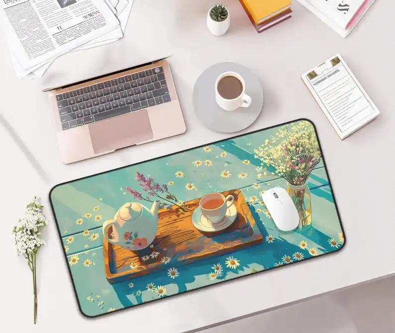 Cute teacup pattern mousepad, animated style large expansion suitable for gamers and office use, HD printed computer accessories
Cute teacup pattern mousepad, animated style large expansion suitable for gamers and office use, HD printed computer accessories
