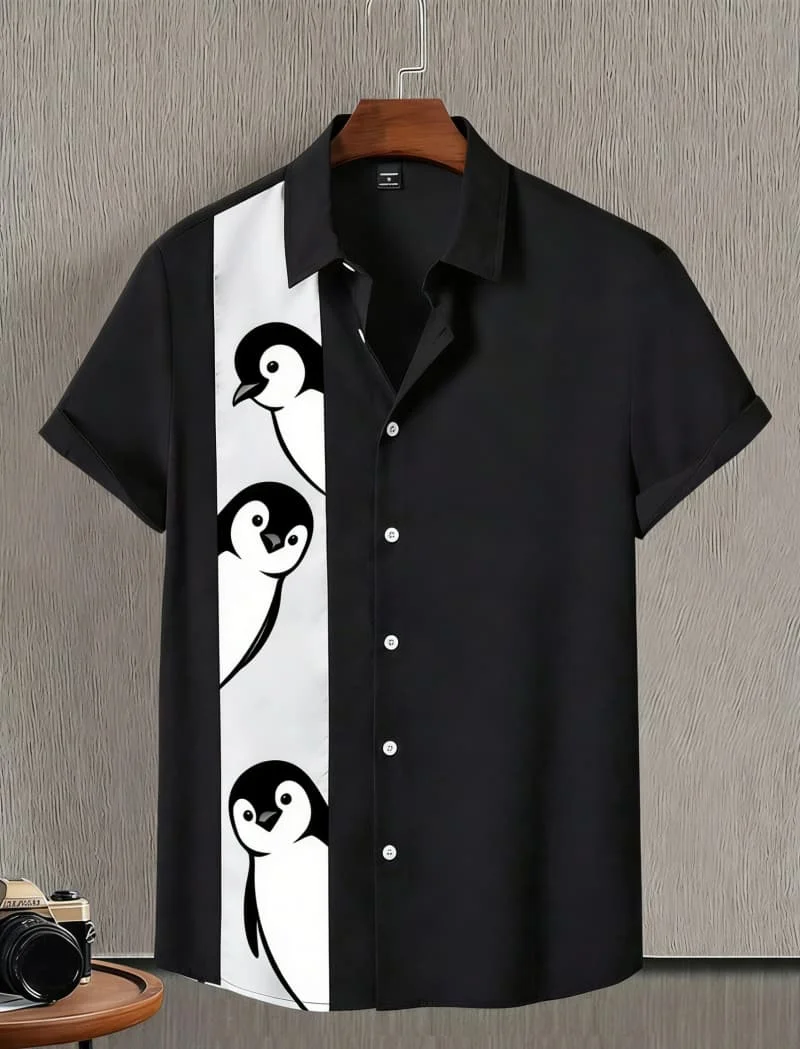 Men's Fresh Elegant Playful Unique Animal Print Short Sleeve Shirt Casual Fashion For Daily Street And Urban Outfits
Men's Fresh Elegant Playful Unique Animal Print Short Sleeve Shirt Casual Fashion For Daily Street And Urban Outfits