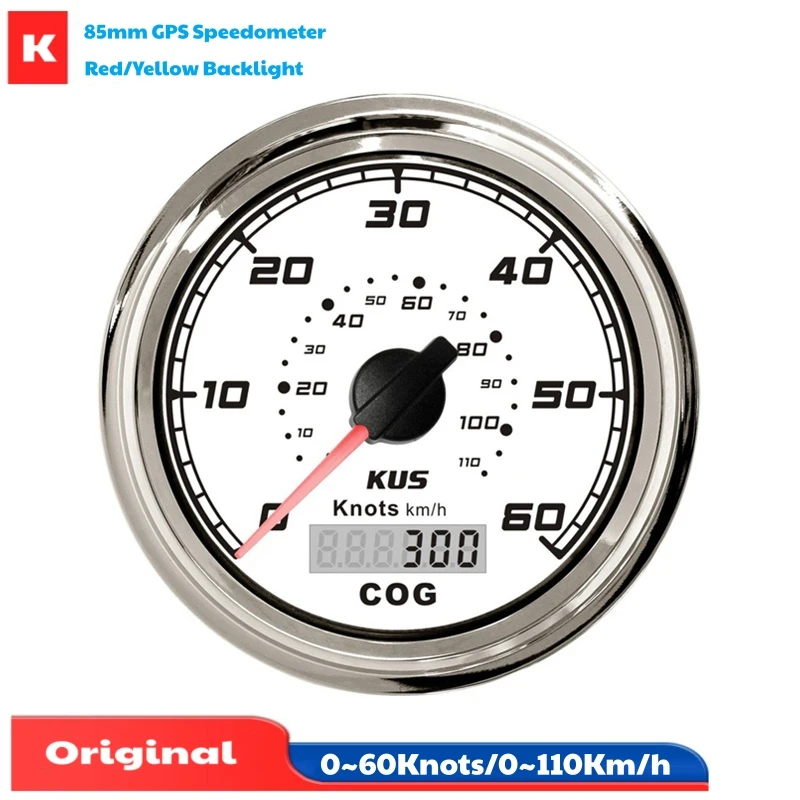 KUS Marine GPS Speedometers 85mm 0-60Knots Speed Mileometers 0-110Km/H Speed Gauges with Antenna & Red or Yellow Backlight
KUS Marine GPS Speedometers 85mm 0-60Knots Speed Mileometers 0-110Km/H Speed Gauges with Antenna & Red or Yellow Backlight