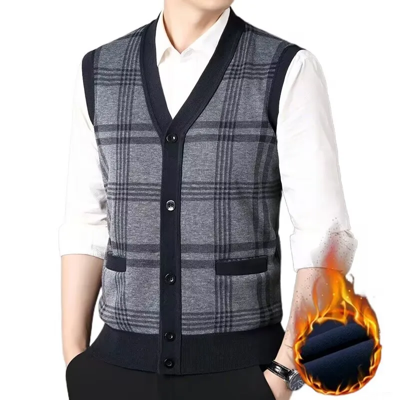 Winter Vest For Men Dad Gift Cardigan Sweater Autumn Knit Slim Fit Warm Jacket Coat Fathers Day Present Button Casual Clothing
Winter Vest For Men Dad Gift Cardigan Sweater Autumn Knit Slim Fit Warm Jacket Coat Fathers Day Present Button Casual Clothing