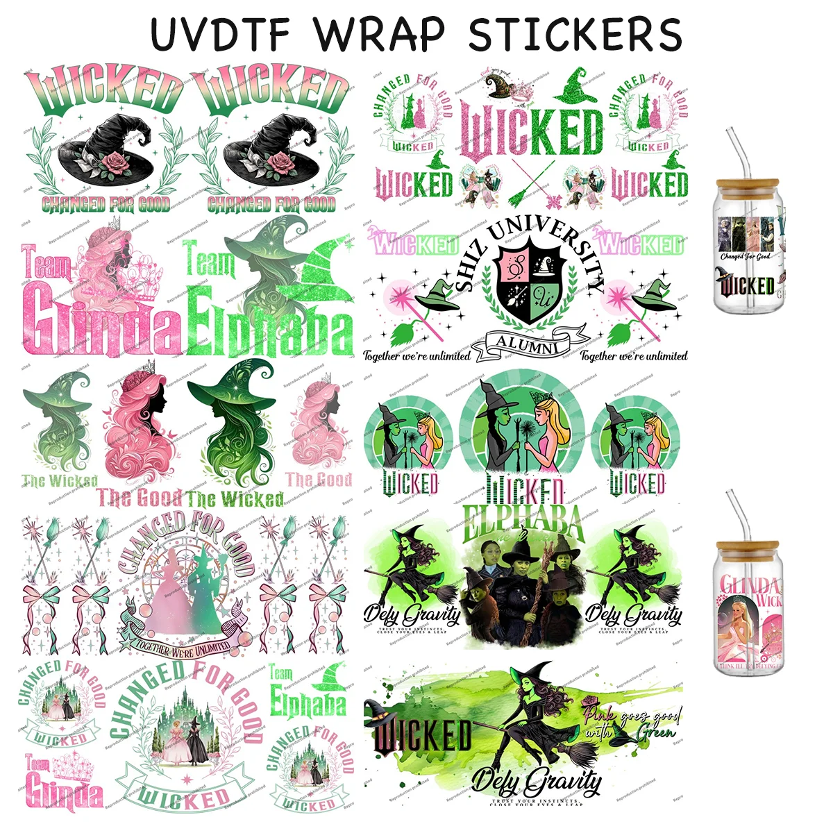 Водонепроницаемая УФ-ДТФ наклейка с дизайном «Шляпы-бантики и силуэты метел» для бутылок Libbey объемом 16 унций
Водонепроницаемая УФ-ДТФ наклейка с дизайном «Шляпы-бантики и силуэты метел» для бутылок Libbey объемом 16 унций