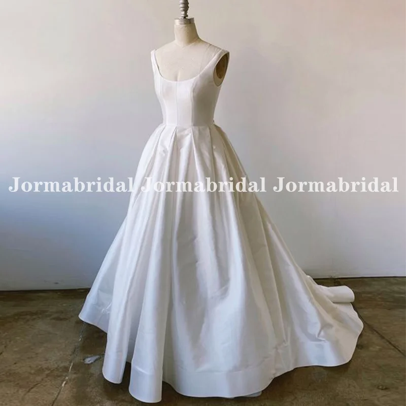 Square Neck A-Line Wedding Dress 2024 Princess Draped Skirt Ivory Satin Bridal Gowns Sweep Train vestidos de novia Personalized
Square Neck A-Line Wedding Dress 2024 Princess Draped Skirt Ivory Satin Bridal Gowns Sweep Train vestidos de novia Personalized