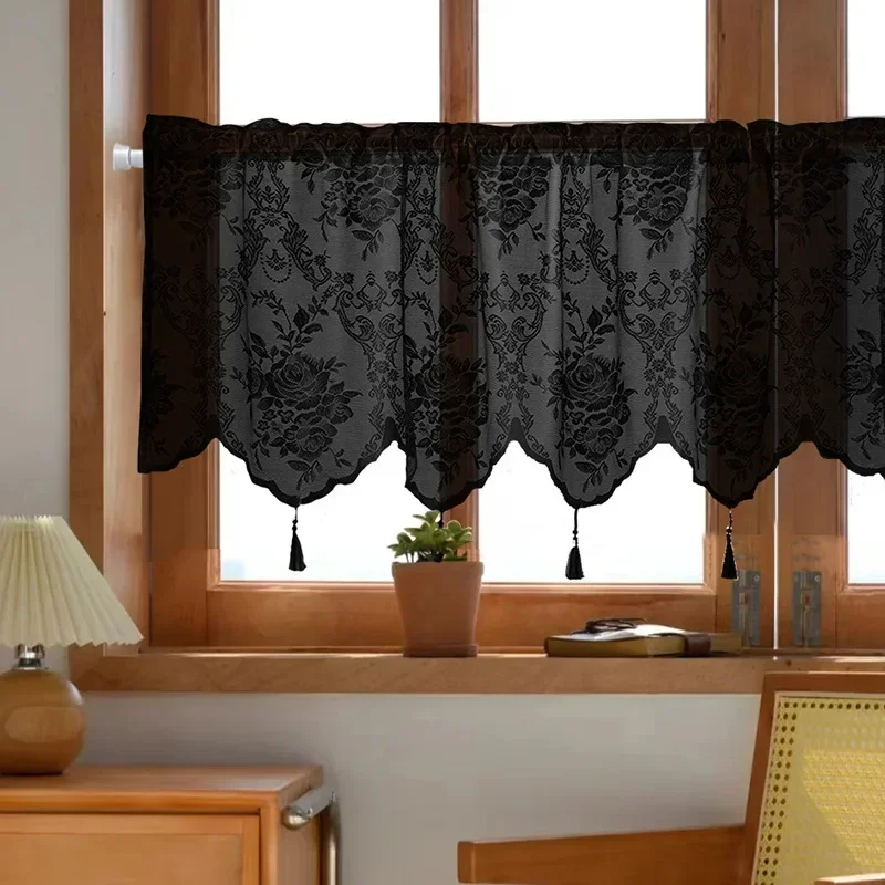 Through The Rod Small Short Curtain Tassel Finished Curtains Woven Yarn Curtain Lace
Through The Rod Small Short Curtain Tassel Finished Curtains Woven Yarn Curtain Lace