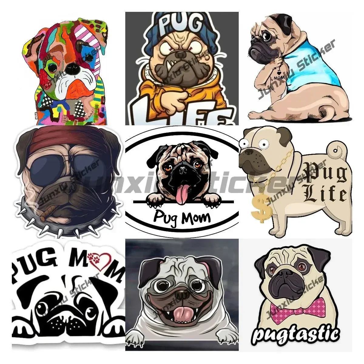 Rude Pug Dog Stickers Kawaii Dog Pug Life Self-Adhesive Decal Decors Personality Pug Stickers Waterproof Occlusion Scratch
Rude Pug Dog Stickers Kawaii Dog Pug Life Self-Adhesive Decal Decors Personality Pug Stickers Waterproof Occlusion Scratch