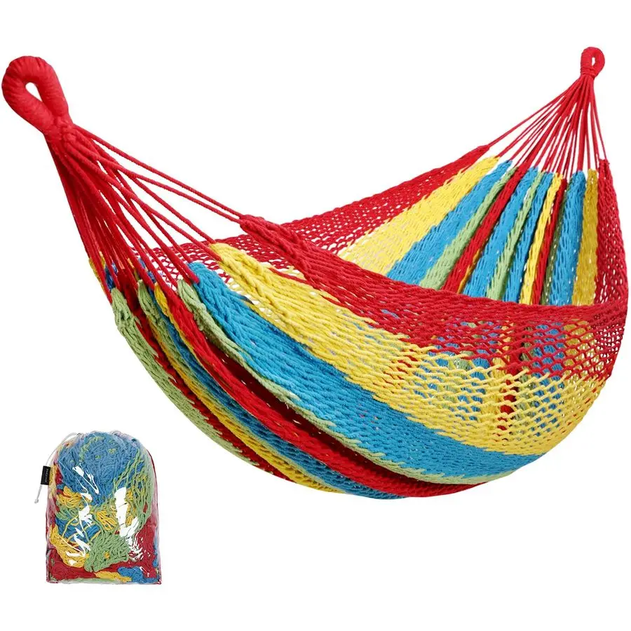 Mayan Hammock Portable Family Size With Carry Bag, MultiColor for Travel, Camping, Backyard, Porch, Outdoor or Indoor Use Colorf
Mayan Hammock Portable Family Size With Carry Bag, MultiColor for Travel, Camping, Backyard, Porch, Outdoor or Indoor Use Colorf