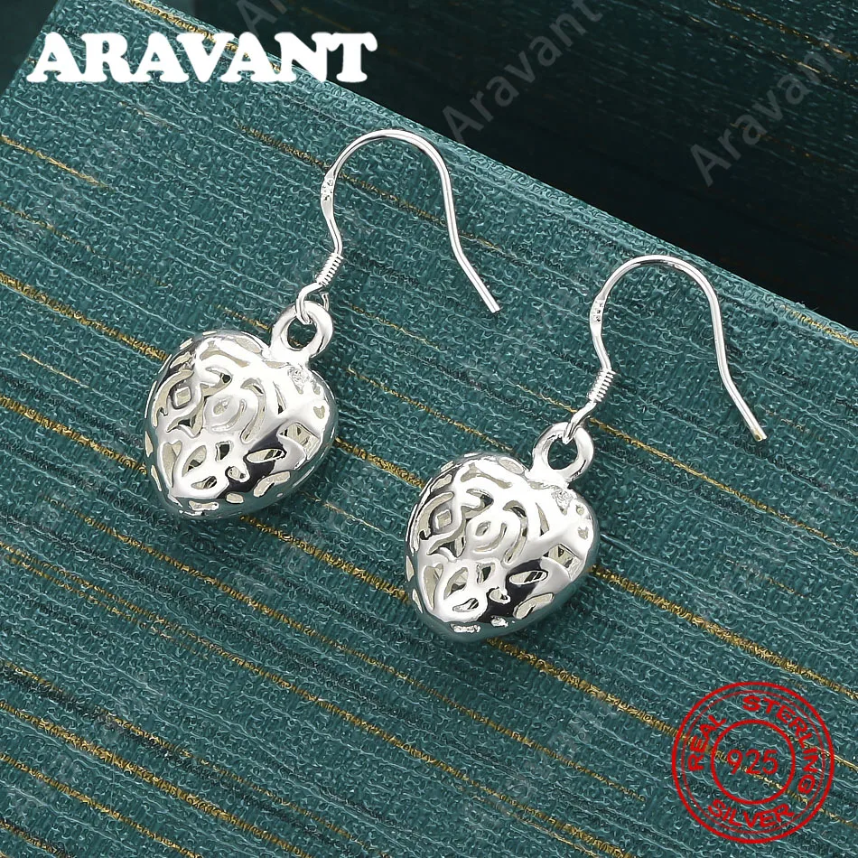 925 Sterling Silver Openwork Heart Earrings, Everyday Accessories For Women, Simple And Elegant Jewelry
925 Sterling Silver Openwork Heart Earrings, Everyday Accessories For Women, Simple And Elegant Jewelry